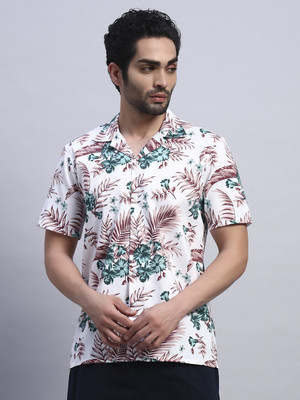 RARE CAMEL Men Floral Print Casual White Shirt