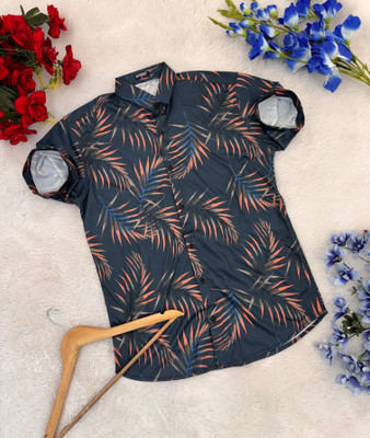 COOL BOY Men Printed Casual Green Shirt