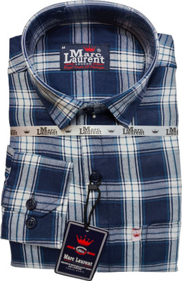 Ayansh Denix Men Solid Casual Dark Blue, White Shirt