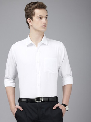 PARK AVENUE Men Self Design Formal White Shirt