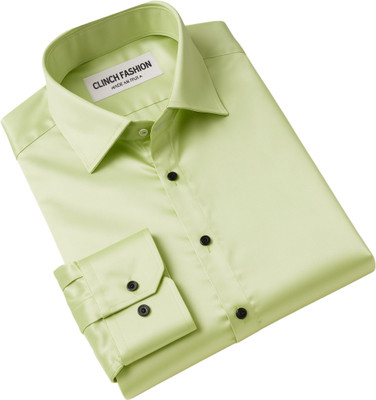 clinch fashion Men Solid Casual Light Green Shirt