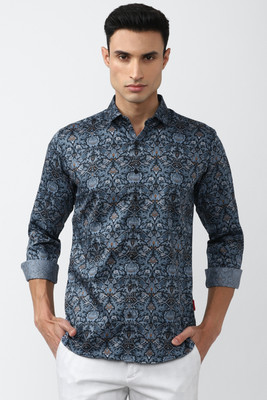 VAN HEUSEN Men Floral Print Casual Blue Shirt