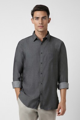 VAN HEUSEN Men Self Design Party Grey Shirt