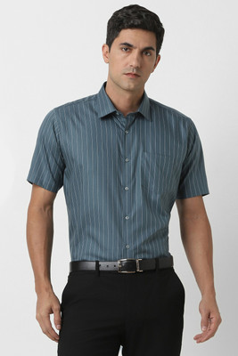 VAN HEUSEN Men Striped Formal Grey Shirt