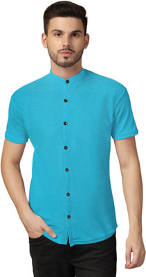 tfurnish Men Solid Casual Light Green Shirt