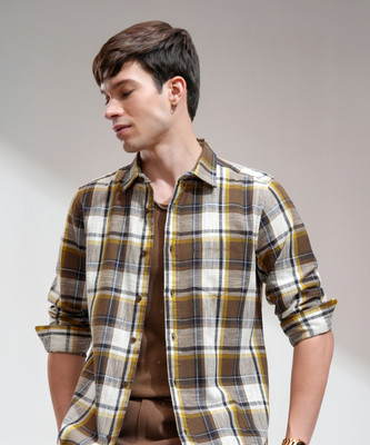 HIGHLANDER Men Checkered Casual Multicolor Shirt
