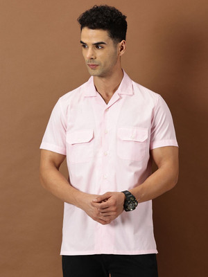 INVICTUS Men Solid Casual Pink Shirt