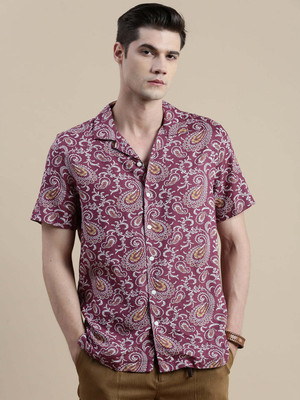 INVICTUS Men Printed Casual Purple Shirt