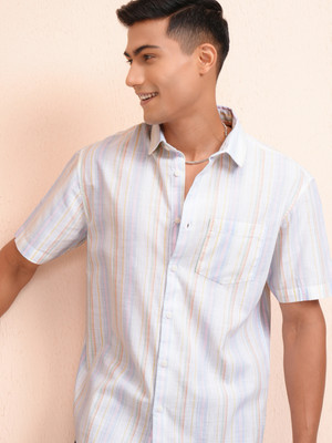 LOCOMOTIVE Men Striped Casual Multicolor Shirt