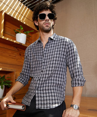 CAMPUS SUTRA Men Printed Casual Grey Shirt