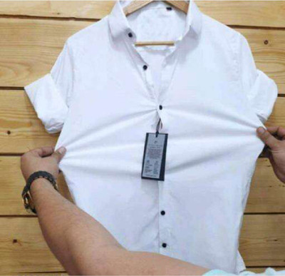 SOUNDRYAFABRIC Men Solid Casual White Shirt
