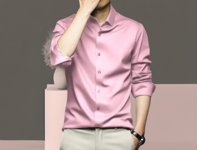 SHREEJI ENTERPRISE Men Solid Casual Pink Shirt