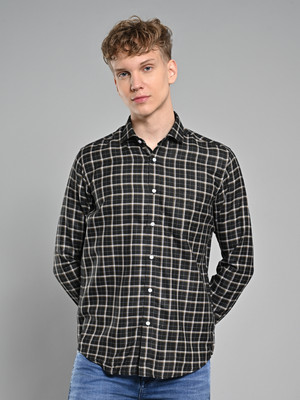 KILLER Men Checkered Casual Brown Shirt