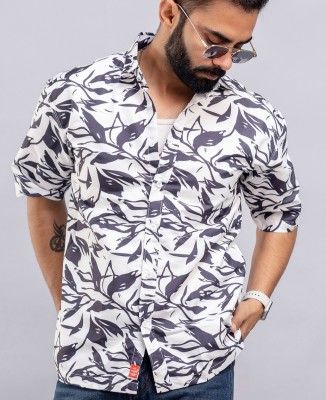 Surhi Men Printed Casual White Shirt