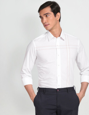 ARROW Men Solid Formal White Shirt