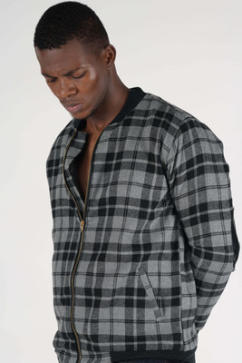 french crown Full Sleeve Checkered Men Jacket