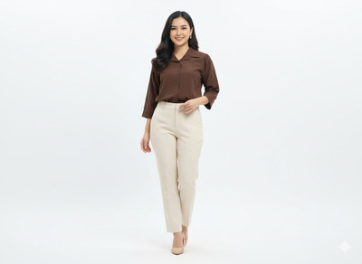 Amore Enterprises Women Solid Casual Brown Shirt