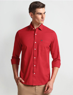 Arrow Sport Men Solid Casual Red Shirt