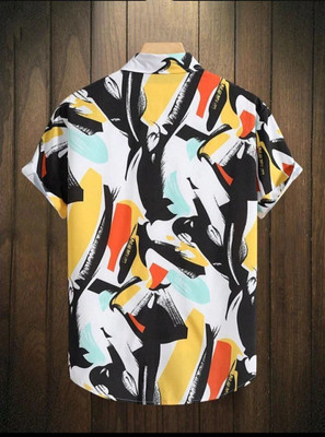 METRONAUT Men Printed Casual White Shirt