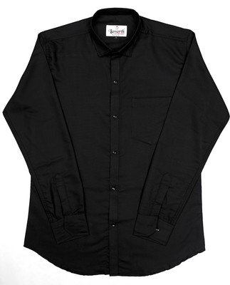 ALVIN ENTERPRISE Men Self Design Formal Black Shirt