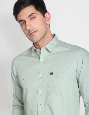 Arrow Sport Men Printed Casual Green Shirt