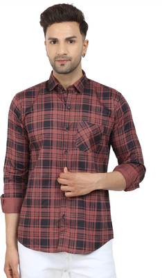 METRONAUT Men Checkered Casual Red, Black Shirt