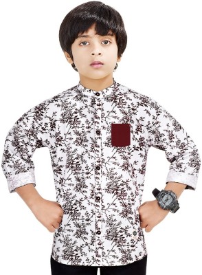 MADE IN THE SHADE Boys Printed Casual White Shirt