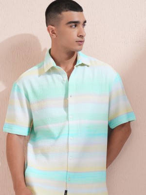 HIGHLANDER Men Striped Casual Multicolor Shirt