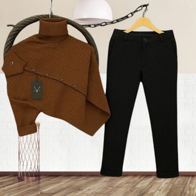 Black Deer Men Printed Casual Brown Shirt