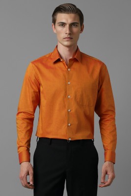 LOUIS PHILIPPE Men Solid Formal Orange Shirt