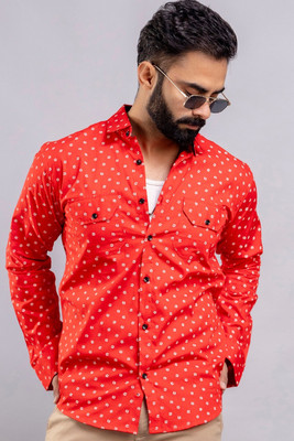 Surhi Men Printed Casual Red Shirt