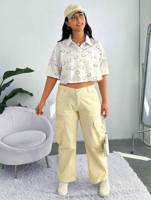 VIMCOTT Women Printed Festive White Shirt