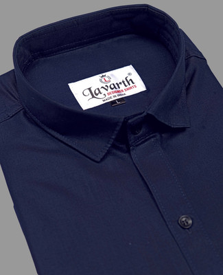 isuelfeb Men Solid Casual Blue Shirt