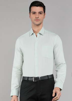 ARROW Men Solid Formal Green Shirt