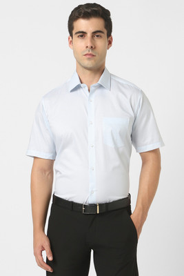 VAN HEUSEN Men Solid Formal Light Blue Shirt