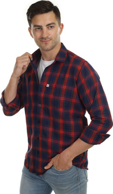 Arthz Fab Trends Men Solid Casual Dark Blue, Orange, Green Shirt