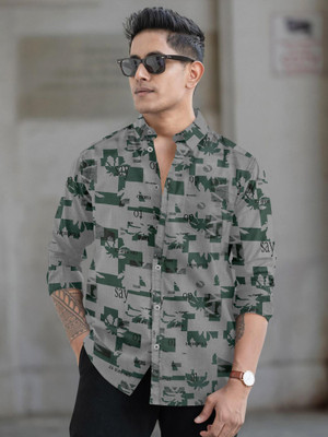 Jicott Men Printed Casual Multicolor Shirt