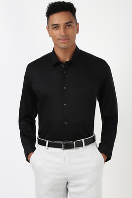 PETER ENGLAND Men Solid Formal Black Shirt