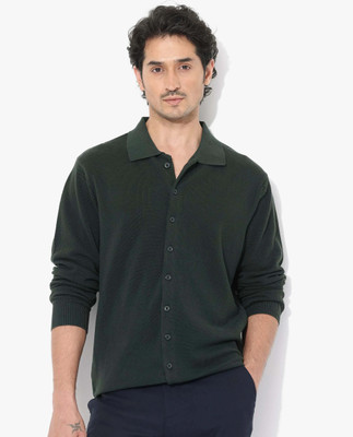 RARE RABBIT Men Solid Casual Green Shirt