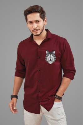 DADA IMPEX Men Solid Casual Maroon Shirt