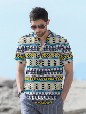 Dgshoppers Men Printed Casual Multicolor Shirt