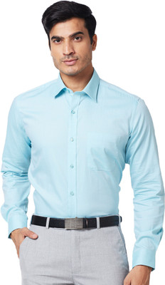 Raymond Men Self Design Formal Blue Shirt