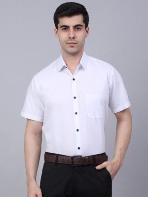 JAINISH Men Solid Formal White Shirt