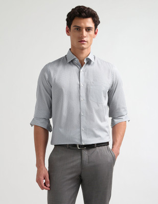 ARROW Men Geometric Print Formal Grey Shirt