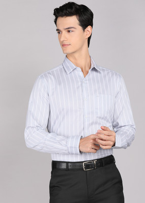 ARROW Men Striped Formal Grey Shirt