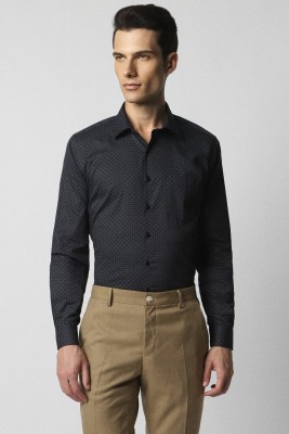 VAN HEUSEN Men Printed Formal Black Shirt