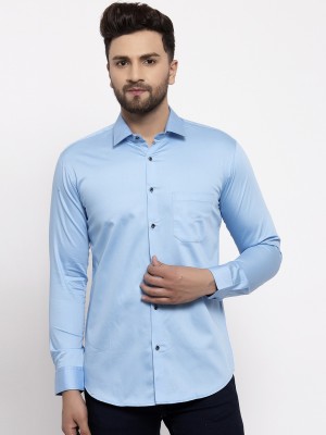 Kriso Creation Men Solid Formal Light Blue Shirt