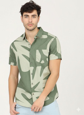 Oceansky Exports Men Graphic Print Casual Green Shirt