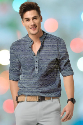 ALVIN ENTERPRISE Men Solid Casual Dark Blue Shirt