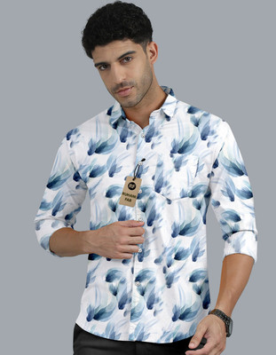 Zeauty Fab Men Printed Casual Blue Shirt
